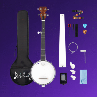 5 String Banjo Mini - Mulucky 26 Inch Travel Banjo Sapele Body B806