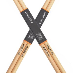 WOGOD 5A Drum Sticks Maple Drumsticks (Two pair)