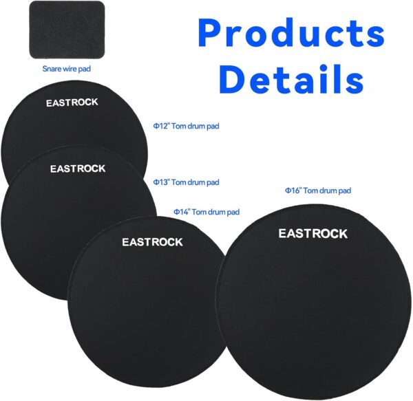 EASTROCK Drum Mute Pads Set 5 Pieces - Image 2