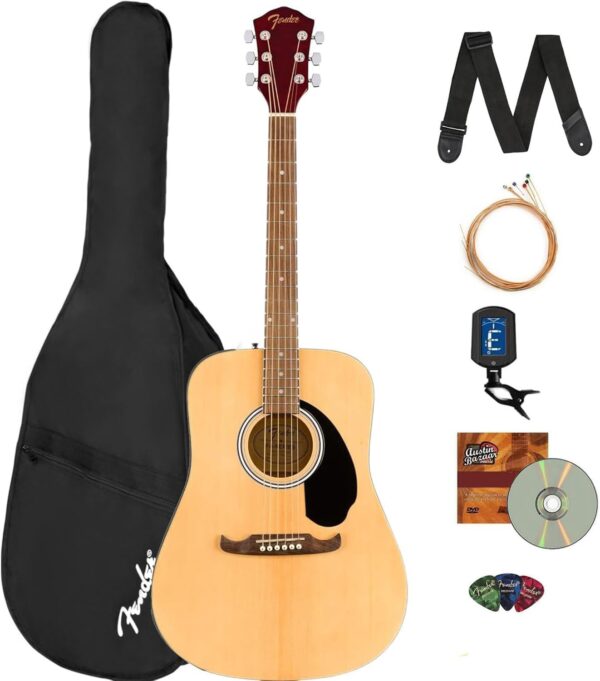Fender Dreadnought Acoustic Guitar Austin Bazaar Instructional DVD