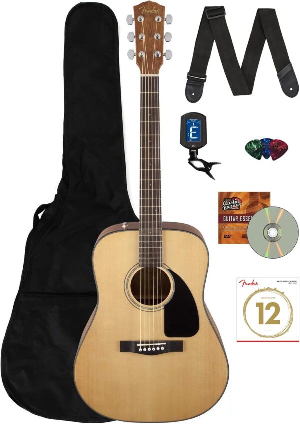 Fender CD-60 Dreadnought Acoustic Guitar And Austin Bazaar DVD