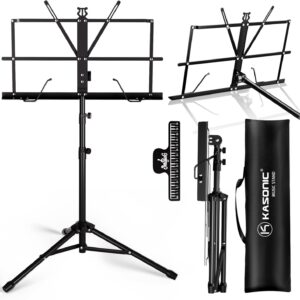 K KASONIC Music Stand, 2 in 1 Dual-Use Folding Sheet