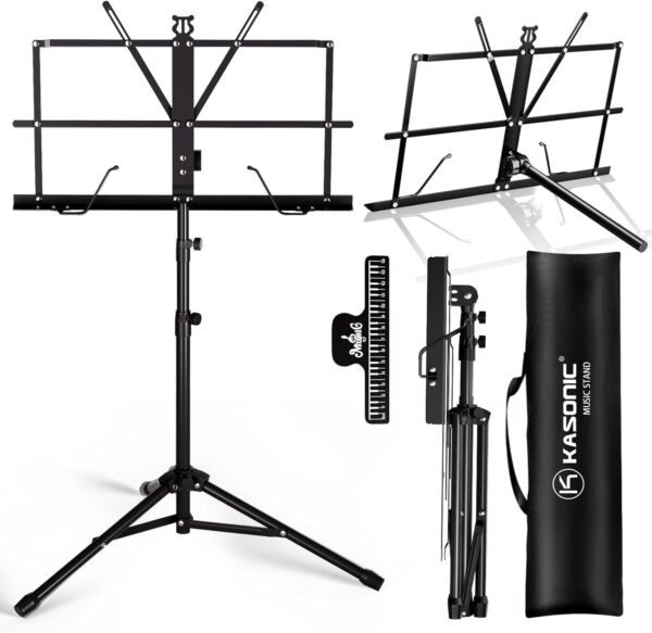 K KASONIC Music Stand, 2 in 1 Dual-Use Folding Sheet