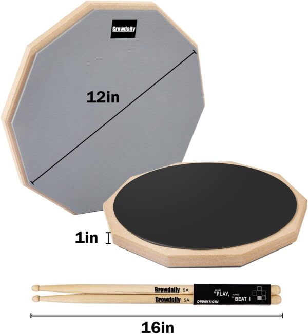 Drum Practice Pad for drumming drum pad and sticks - Image 3