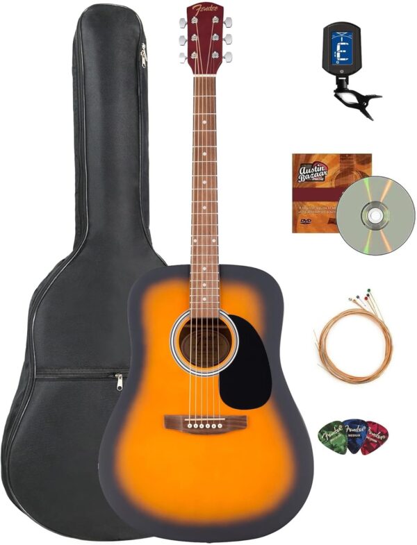 Fender Dreadnought Acoustic Guitar and Austin Bazaar DVD