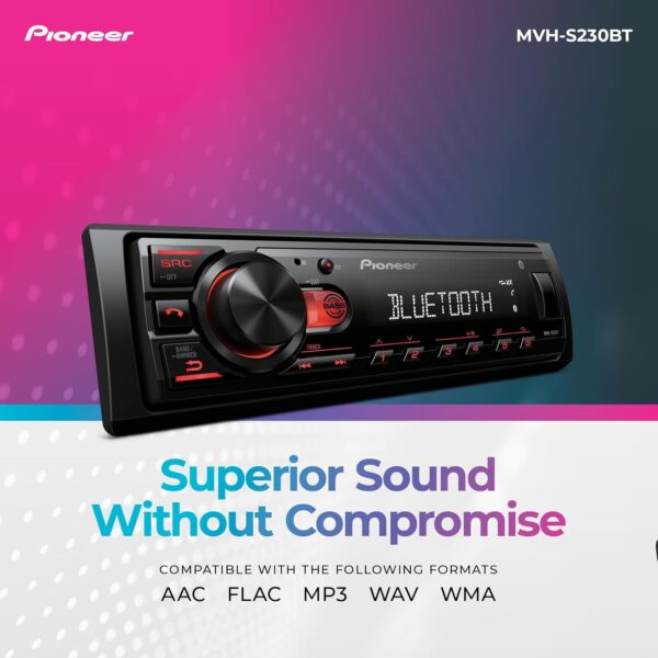 Pioneer MVH-S230BT 1-Din Digital Media Receiver - Image 3