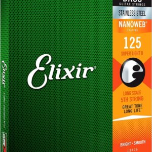 Elixir, / Nanoweb Stainless Steel Single Bass String, .125 (13426)