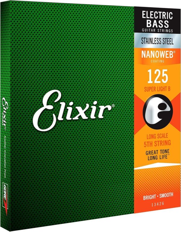 Elixir, / Nanoweb Stainless Steel Single Bass String, .125 (13426)
