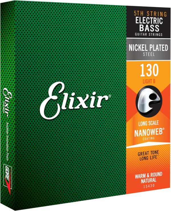 Elixir Strings Electric Bass String NANOWEB Coating, .130, Long Scale