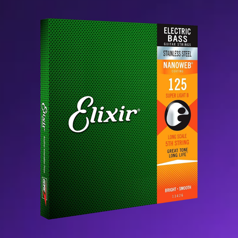 Elixir, / Nanoweb Stainless Steel Single Bass String, .125 (13426)