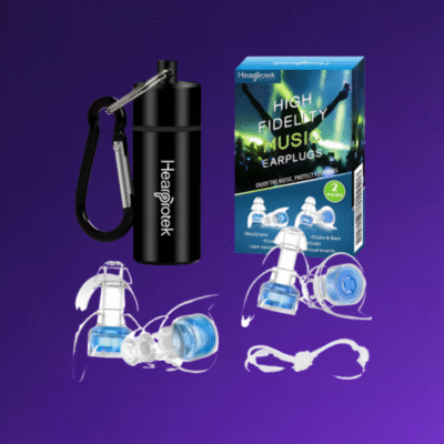 Hearprotek Concert Ear Plugs, 2Pairs Reusable high Fidelity